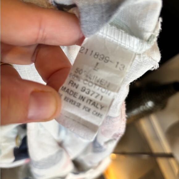 Polka Dot Women's Linen Dress.  Made in Italy. - Picture 6 of 6